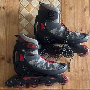 Black and Red Rollerblades